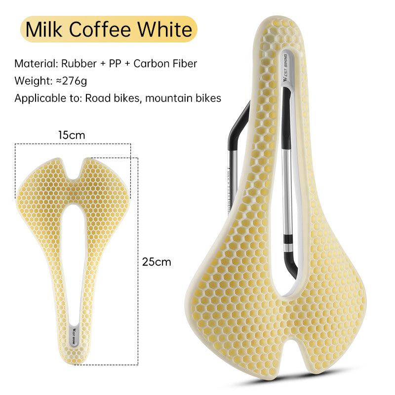 TPE Honeycomb Breathable Cycling Saddle for Road Biking and Mountain Bike Use