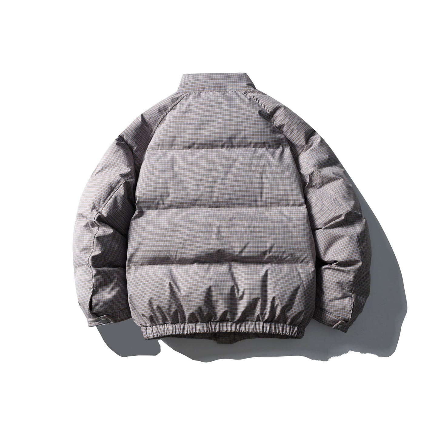 Winter Harrington Jacket with Stand Raised Collar, Zip Closure, Thick Polyester Fill