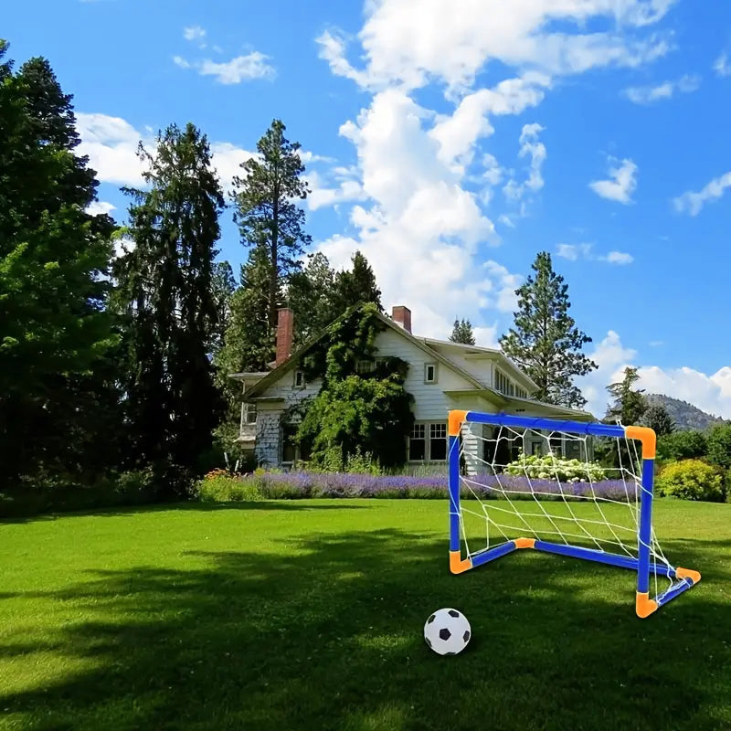Kids Indoor Outdoor Mini Soccer Goal System Detachable Quality Plastic Posts