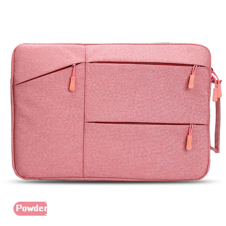 Laptop Bag 15.6 Inches Rectangular Oxford Cloth Dual Zip Three External Pockets