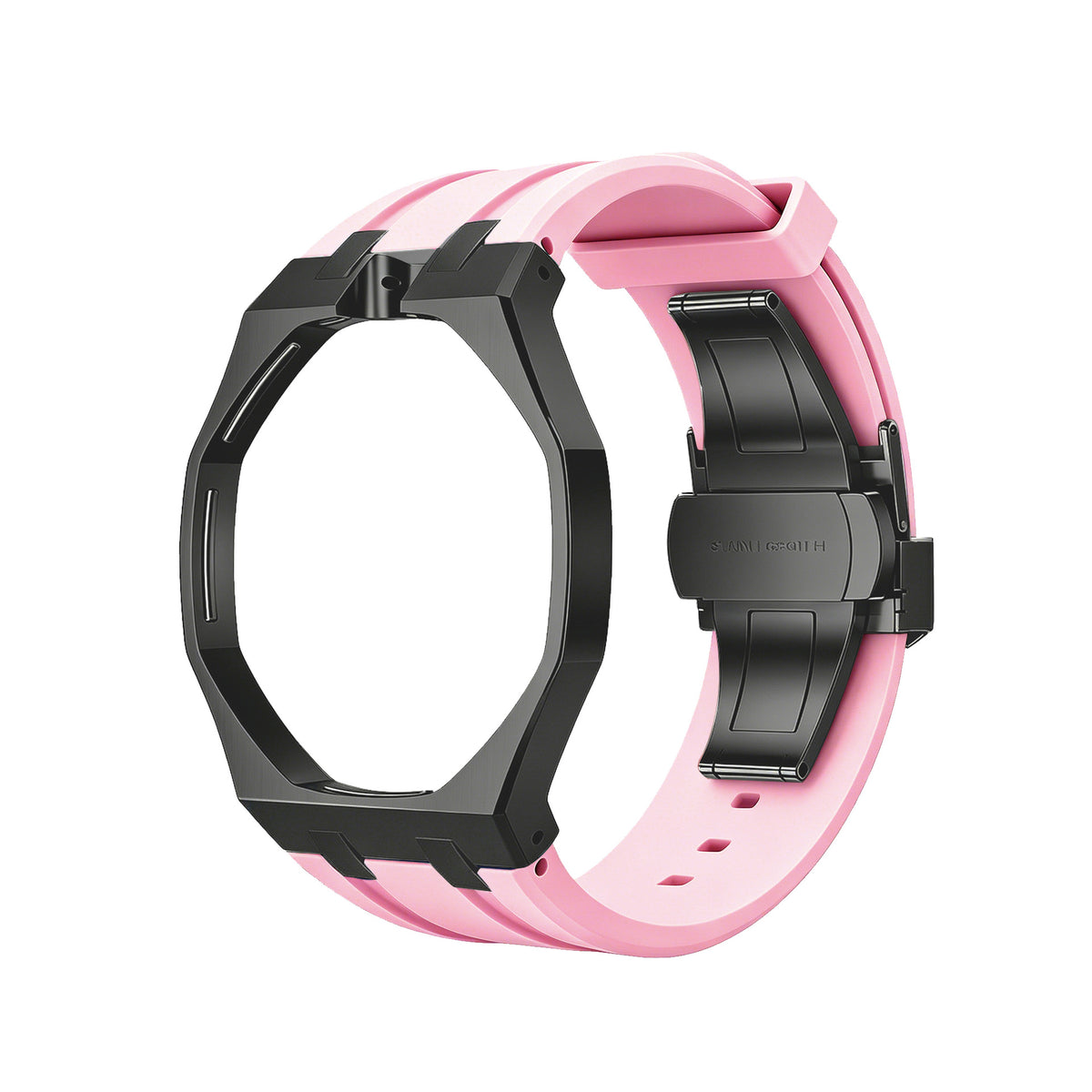 For AP x Swatch Royal Pop Metal Case Silicone Strap 3 12 Crown Steel Clasp