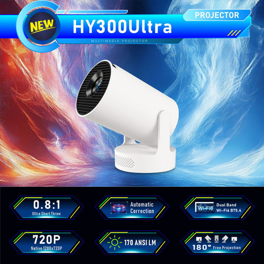 HY300 Ultra Portable Projector H713 HD Android Smart Home Outdoor Entertainment