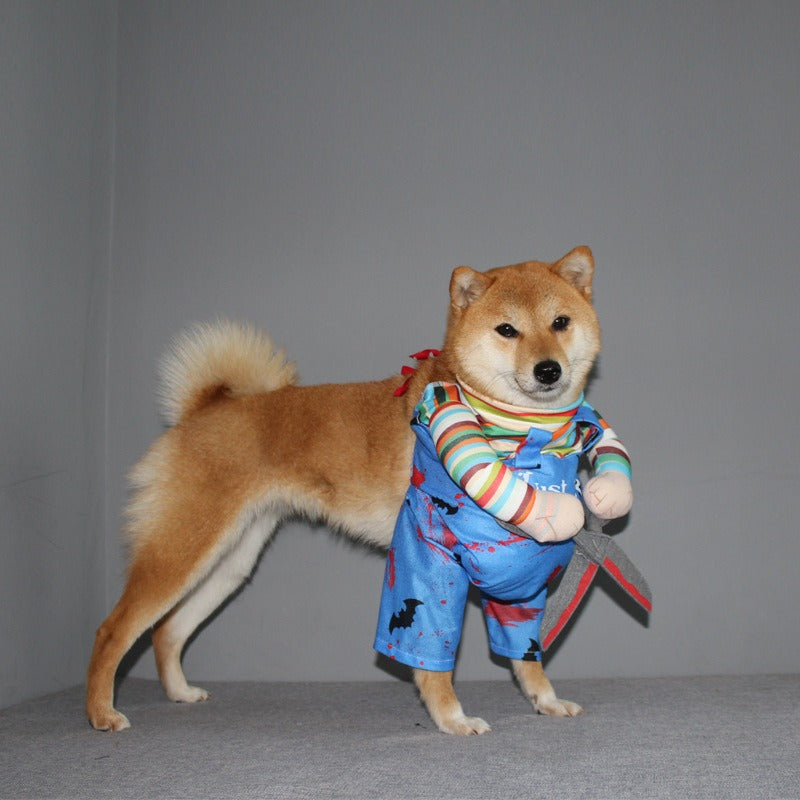 KILLER DAWG Funny Dog Costume Scissor Hands Role Play Outfit Halloween Pets