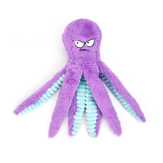 Indestructible Squeaky Plush Dog Toy Octopus Chew Resistant Pet Puppy Soft Gift