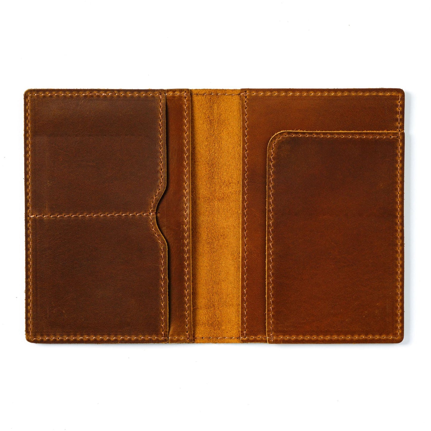 High-Quality Genuine Leather Passport Wallet with ID and Boarding Pass Holder