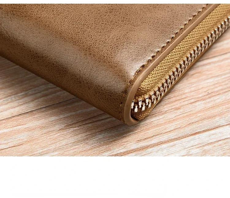 Men's Faux Leather Wallet Slim RFID Blocking Bifold Credit Card Holder Secure