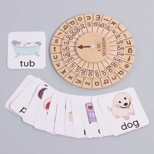 English Spelling Phonics Game Montessori Vowel Recognition Educational Play Kit