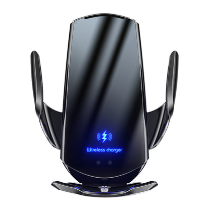 15W Wireless Induction Car Phone Holder Navigation Secure Charging Stand Mount