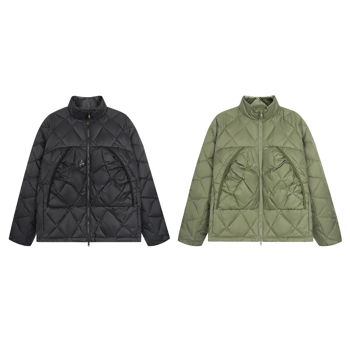 Unisex Vintage Duck Down Jacket with Loose Fit, Stand Collar, and Zipper Closure