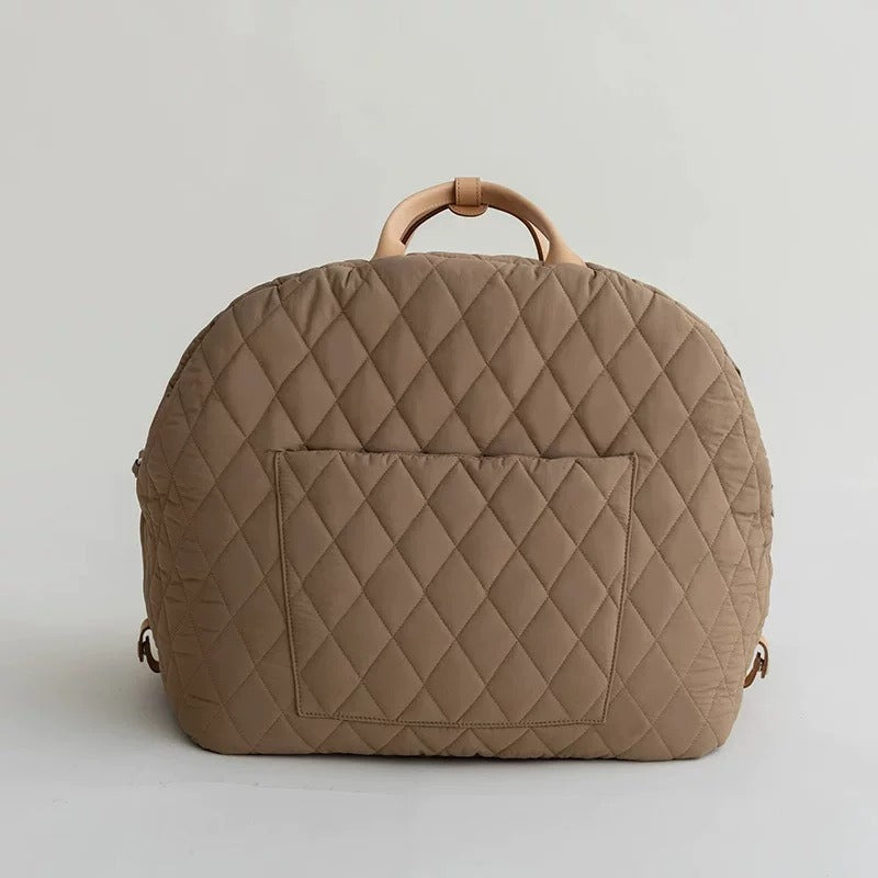 Luxury Quilted Dog Carrier & Travel Bed Lightweight Portable Pet Bag Cat Animal