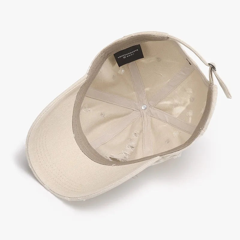Vintage Casual Sports Distressed Cotton Baseball Cap Outdoor Sun Protection Hat