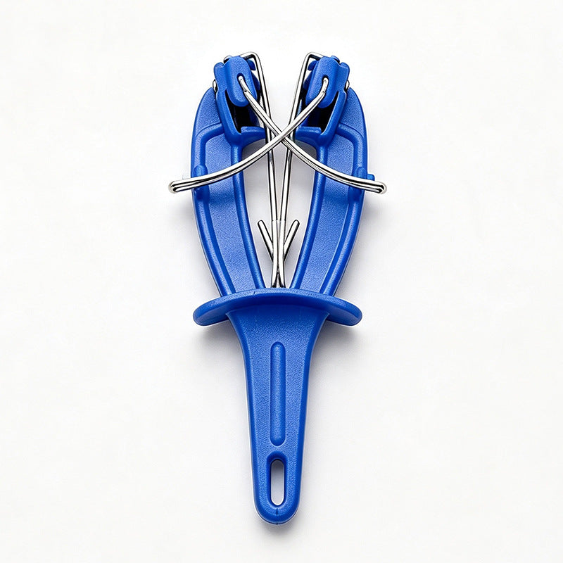 V Shaped Knife Sharpener With Mount Bracket Fixed Or Handheld Blue Yellow Black