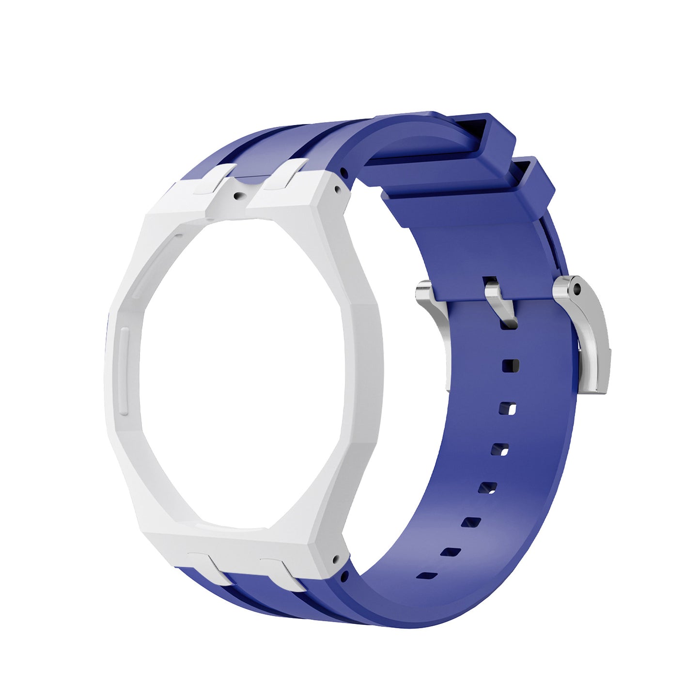 For AP x Swatch Royal Pop Watch Case Silicone Strap Adjustable Buckle Band