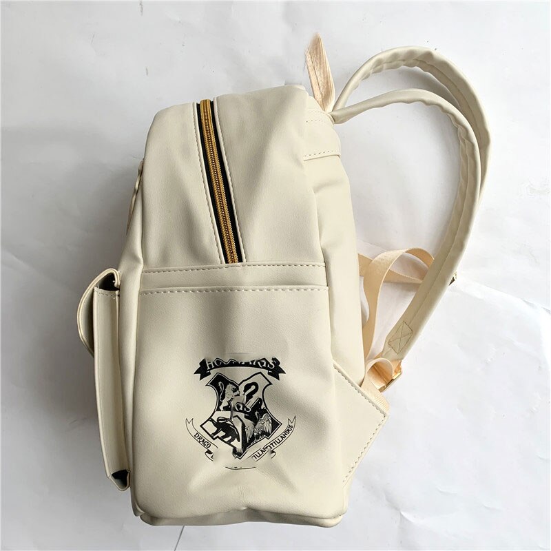 Faux Leather Owl Messenger Backpack Small School Bag Adjustable Shoulder Strap
