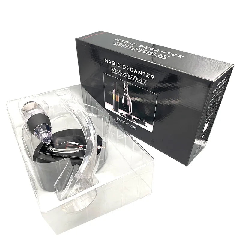 Wine Aerator Pourer Decanter Set Stand Air Strainer Purifier Diffuser Filters