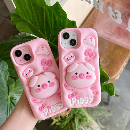 Cartoon Shockproof Silicone Case For iPhone 17 16 15 14 13 12 11 Pro Max Protection