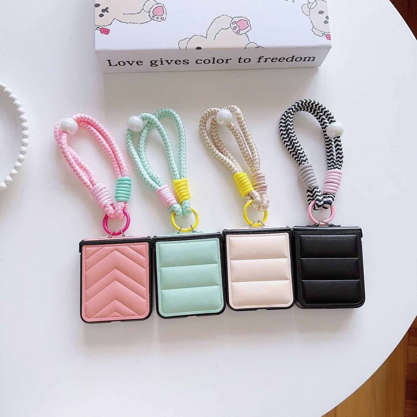 For Samsung Galaxy Z Flip Leather Stripe Case 5th Gen Smartphone Protection