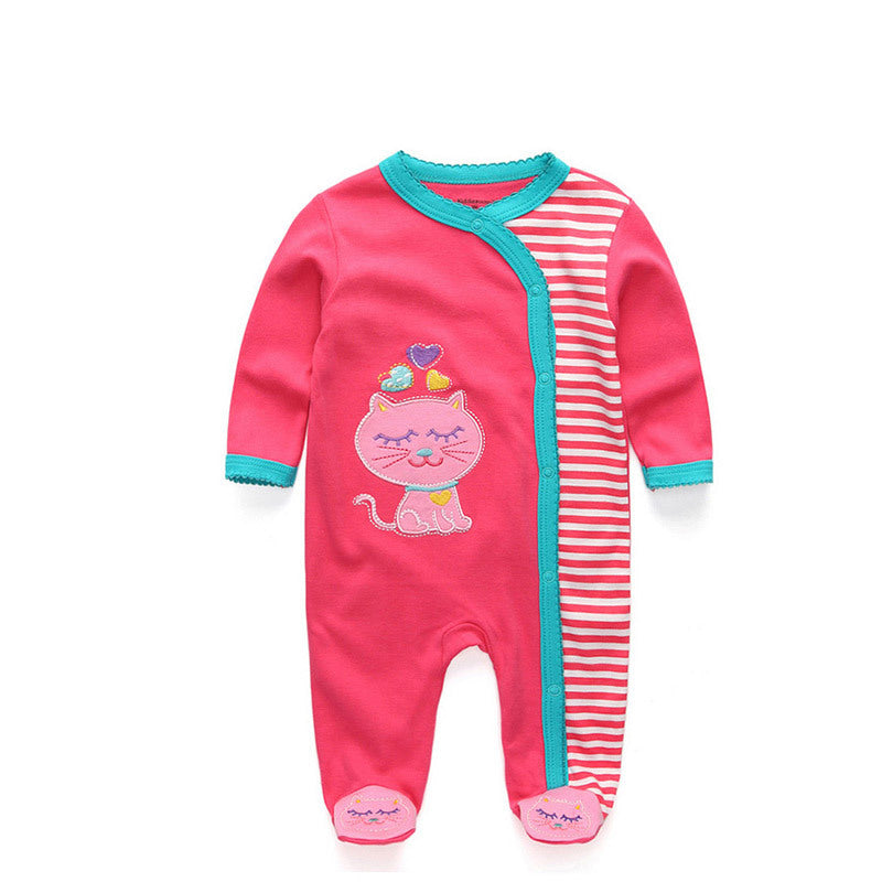 Newborn 100% Cotton Baby Jumpsuit | Neutral Infant Sleepwear | Ages 0-12 Months