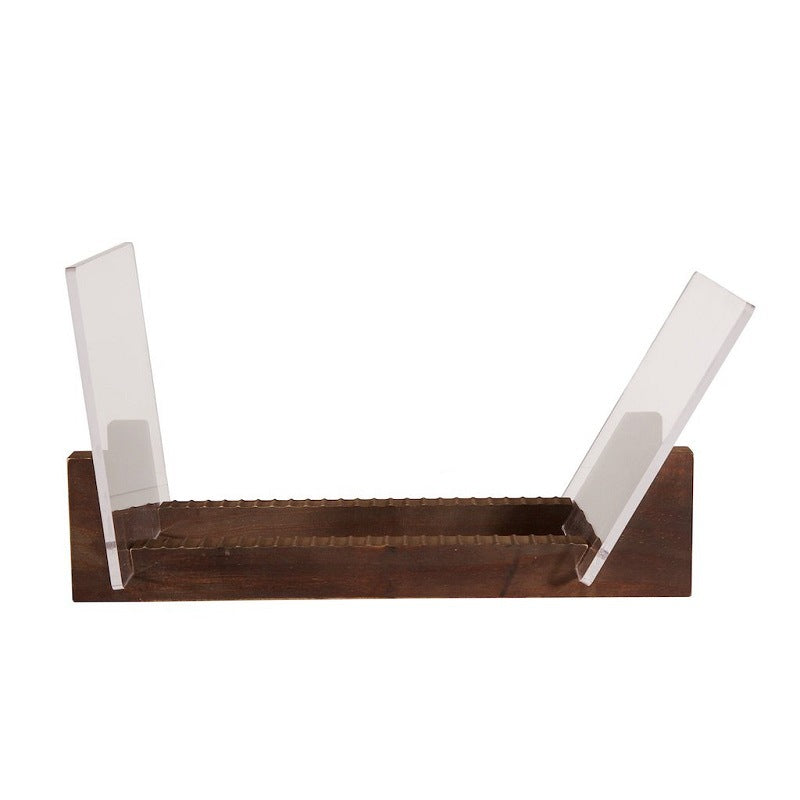Record Storage Rack Stackable Wooden Slotted Ps Board Panels 34.3 17.8 19cm