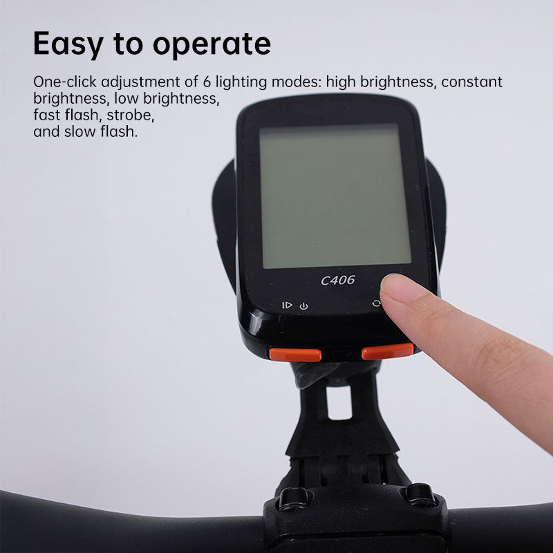 USB-C Rechargeable Bike Headlight 6 Modes IPX6 Waterproof LED Day Night Cycling
