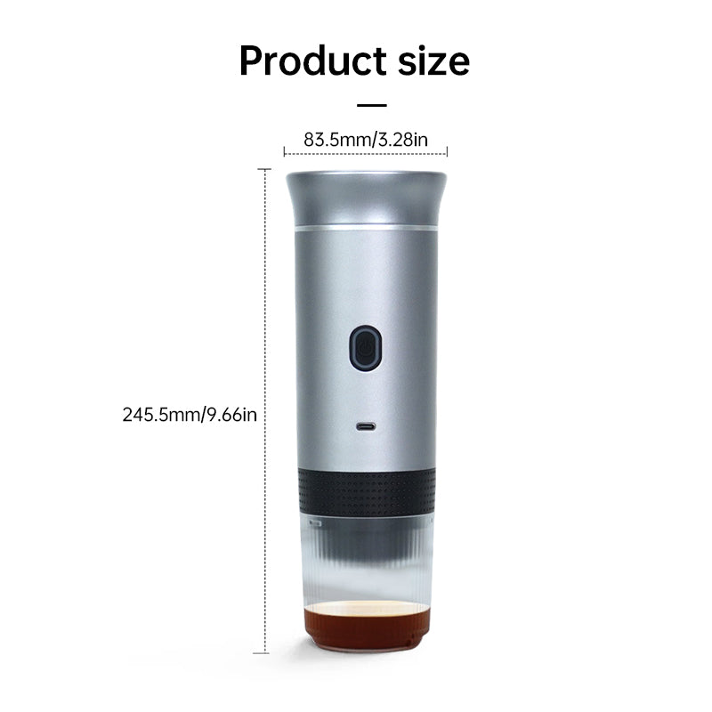 2025 Smart Portable Coffee Maker 3-in-1 Quick Heat Ground Capsule Compatibility