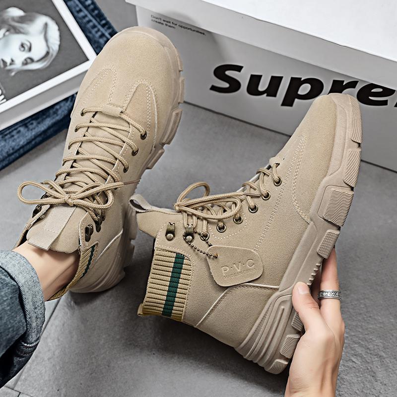 Men's Autumn Winter High-Top Boots Work Motorcycle Labour Shoes Outdoor Gear
