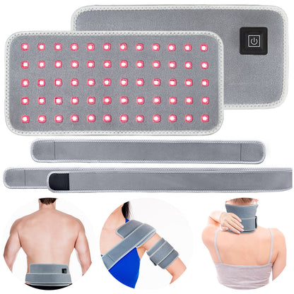 60 LED Infrared Therapy Pad Portable Adjustable Straps Built In Or External