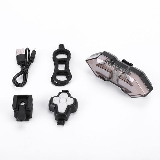 USB Charging Wireless Remote Control Bicycle Tail Indicator Light Night Safety