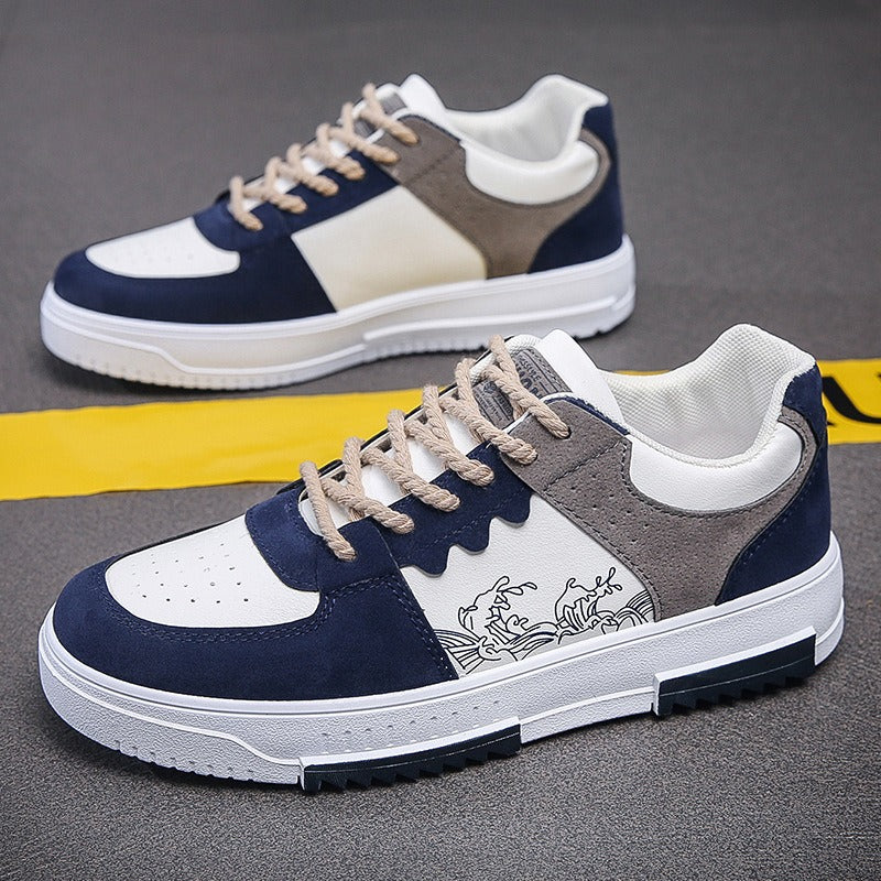 Men's Low Cut Detailed Artwork Two Tone Sports leisure Shoes Footwear