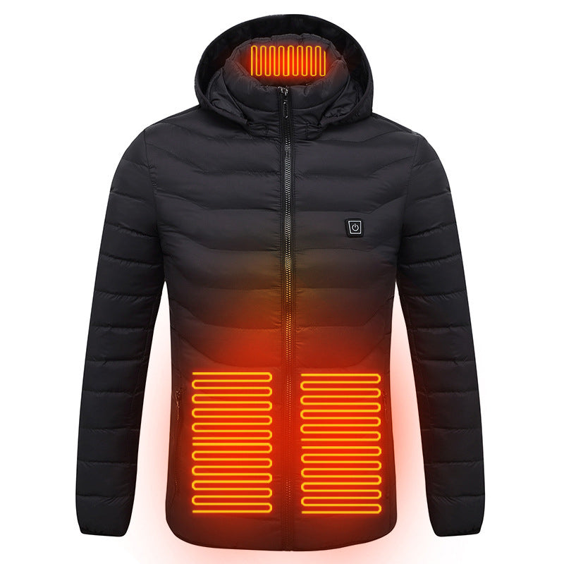 Men's Unisex 8 Zone Electric USB Heated Winter Heater Thermal Jacket Coat