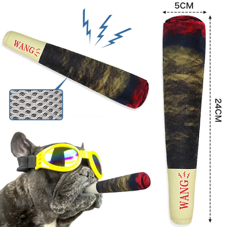 PAW Plush Cigar Dog Toy Squeaky Pet Chew Dogs Fun Parody Soft Pets Supplies