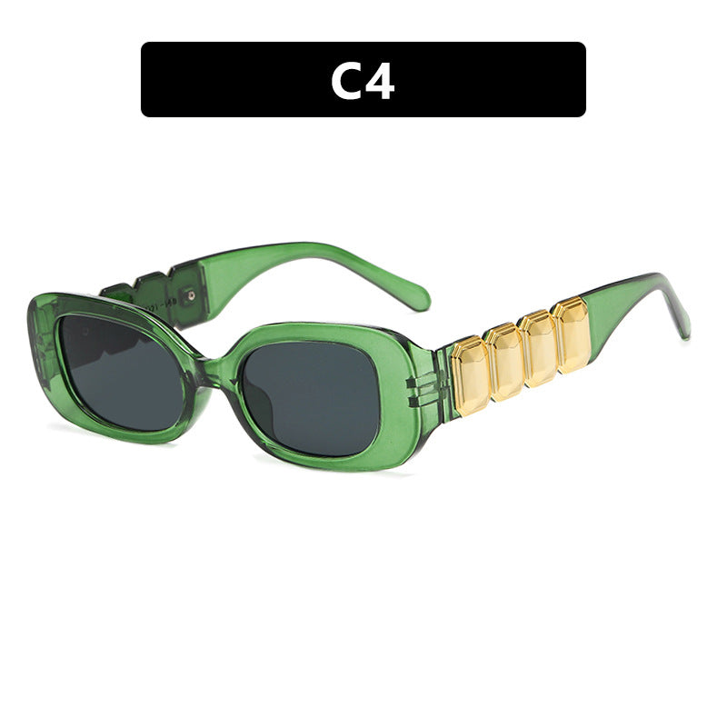 Square Frame Sunglasses Fashionable High-End Street Style UV Protection Women