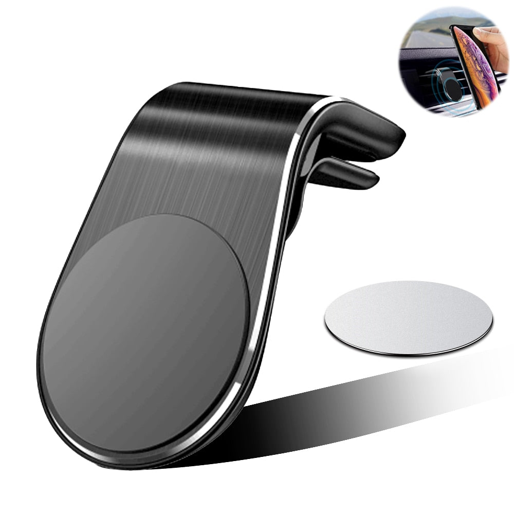 Magnetic Car Vent Phone Holder Clip Air Vent Mount Smartphones Metal Plates
