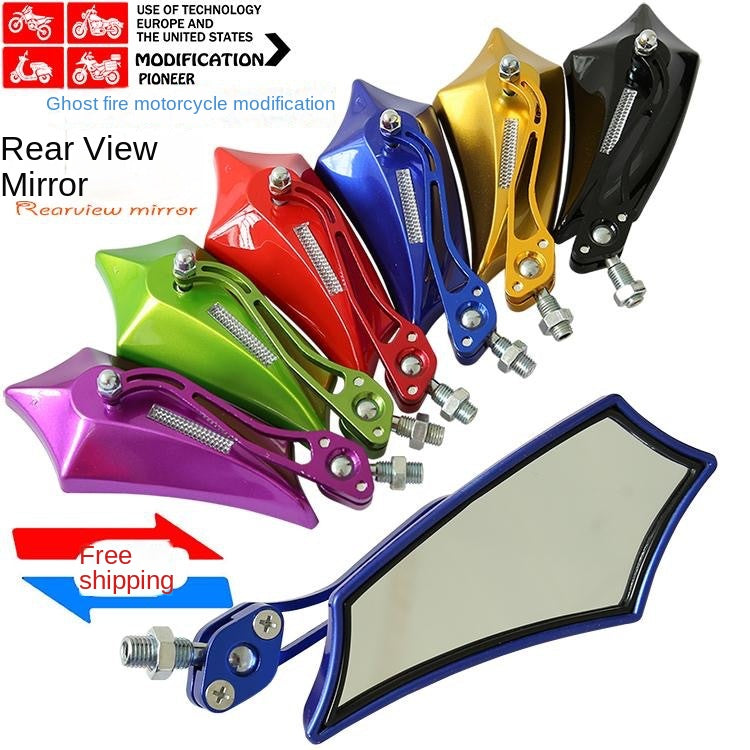 Electric Vehicle Motorcycle Aluminum Alloy 8mm Thread Rearview Mirror Bundle
