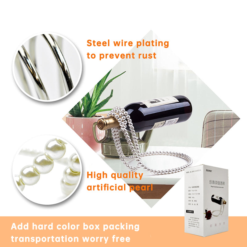 Pearl Wine Rack Elegant Holder for Champagne White Decor Home Decoration