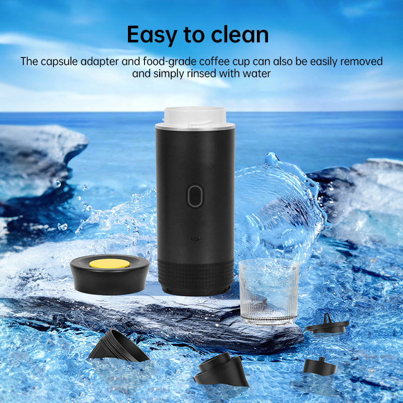 2025 Smart Portable Coffee Maker 3-in-1 Quick Heat Ground Capsule Compatibility