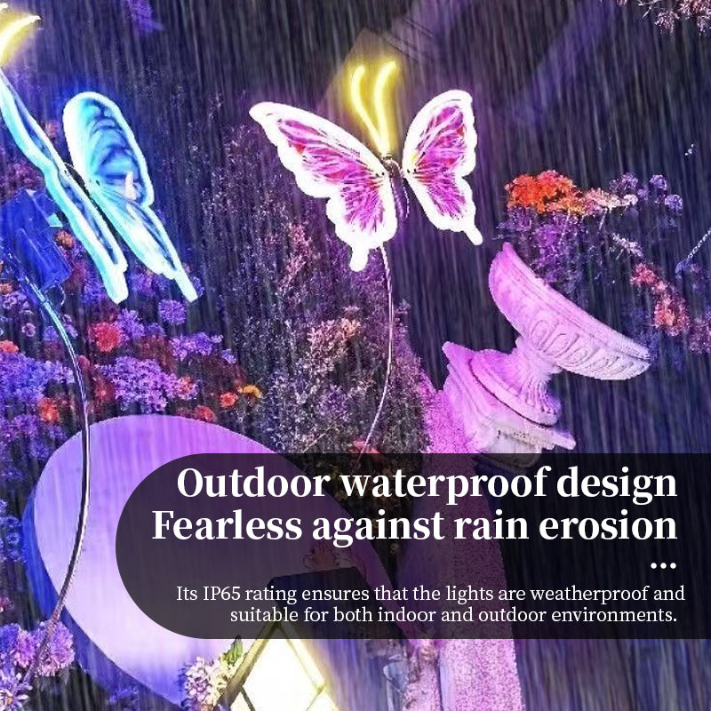 LED Butterfly Lights USB Rechargeable Dynamic Wing Motion Garden Outdoor Decor