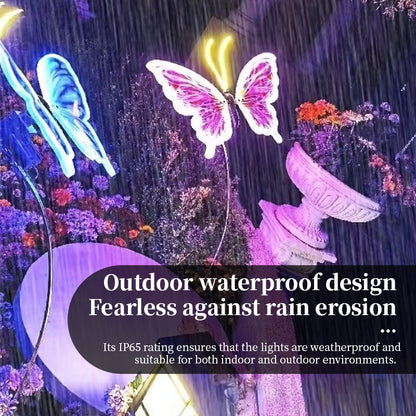 LED Butterfly Lights USB Rechargeable Dynamic Wing Motion Garden Outdoor Decor