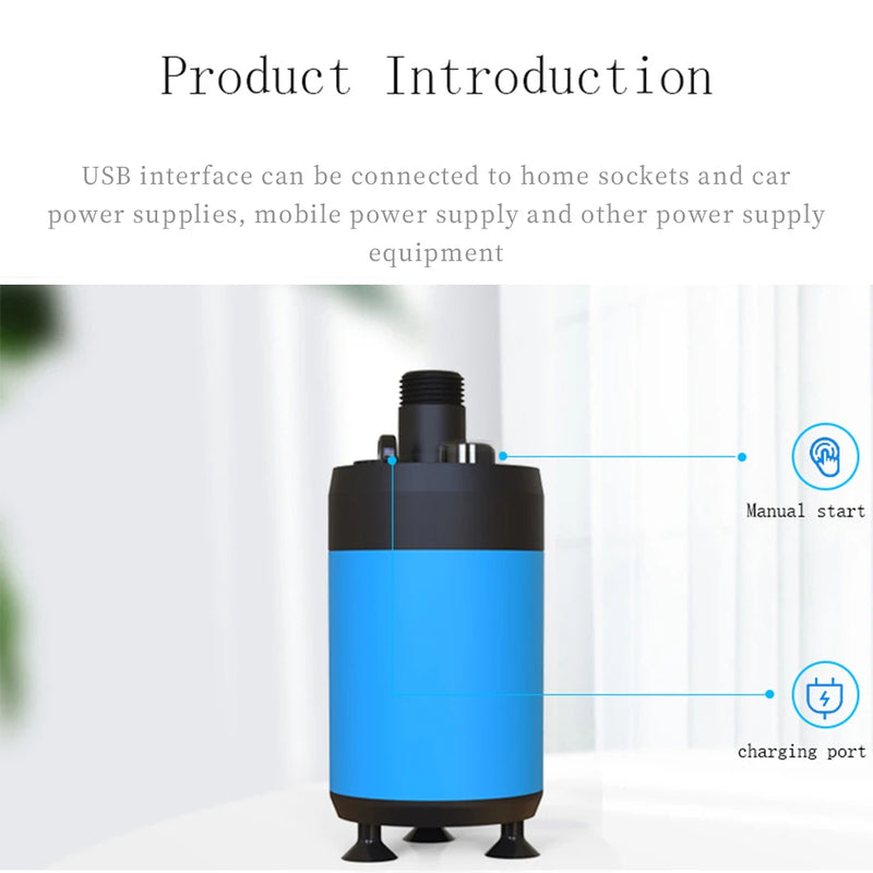 Rechargeable Portable Electric Shower Battery Powered Outdoor Travel Camping