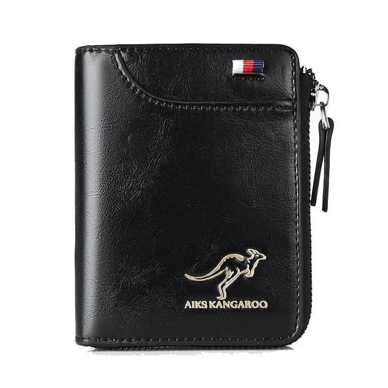 Men's Faux Leather Wallet Slim RFID Blocking Bifold Credit Card Holder Secure