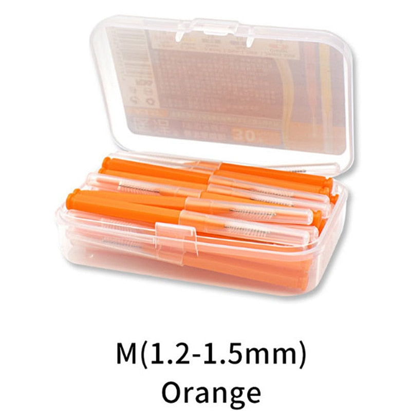 30pc I Shaped Interdental Brush Set Oral Teeth Care Floss Toothpick Cleaner Tool