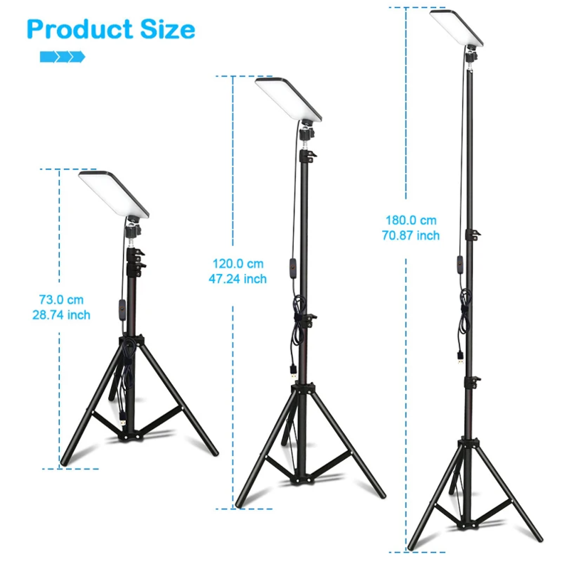 Adjustable LED Camping Light Tripod USB Rechargeable Outdoor Lighting Solution