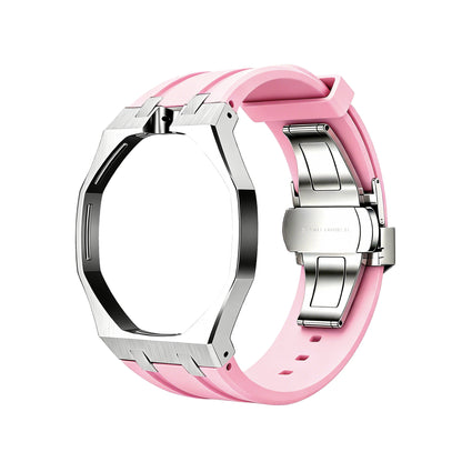 For AP x Swatch Royal Pop Metal Case Silicone Strap 3 12 Crown Steel Clasp