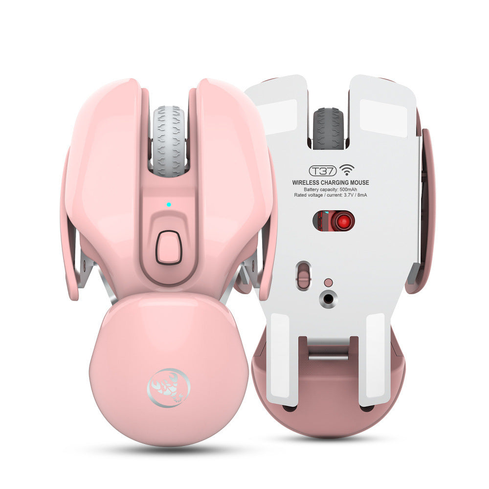Wireless Ergonomic Rechargeable Mouse Adjustable DPI USB Laptop Gaming Mice