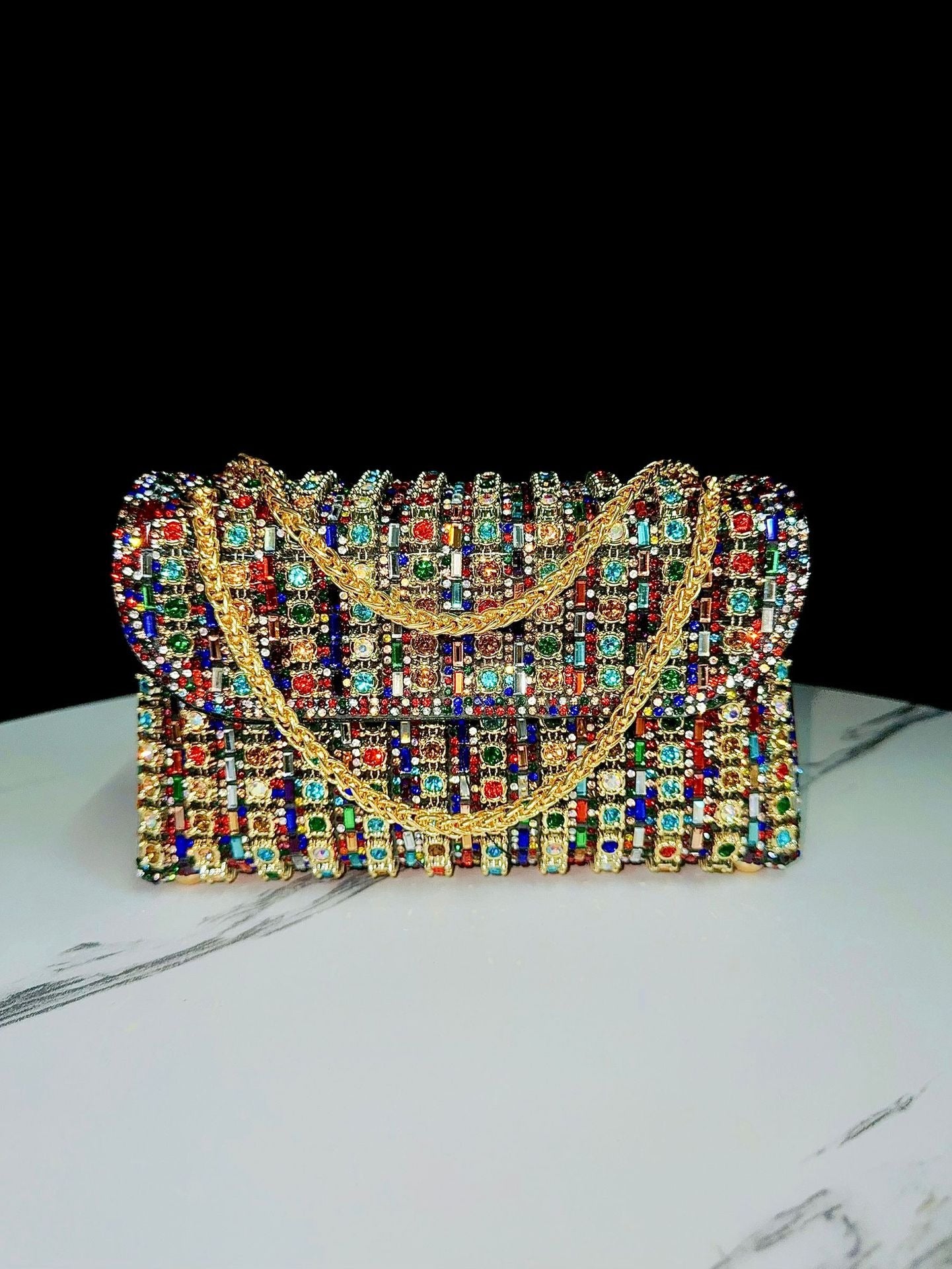 Elegant Women's Rhinestone Handbag Clutch Crossbody Bag Banquets Parties