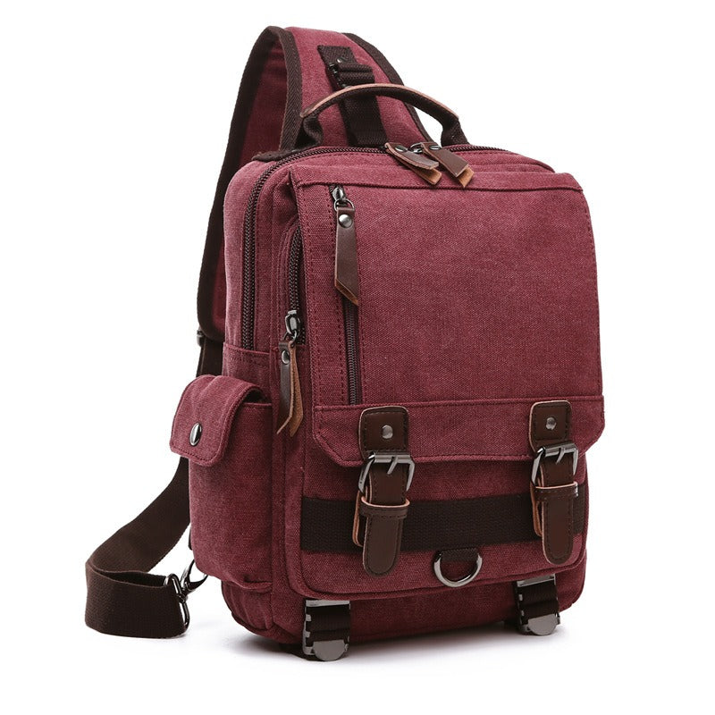 Men's Women's Canvas Backpack Travel Shoulder Bag Laptop Rucksack School Bags