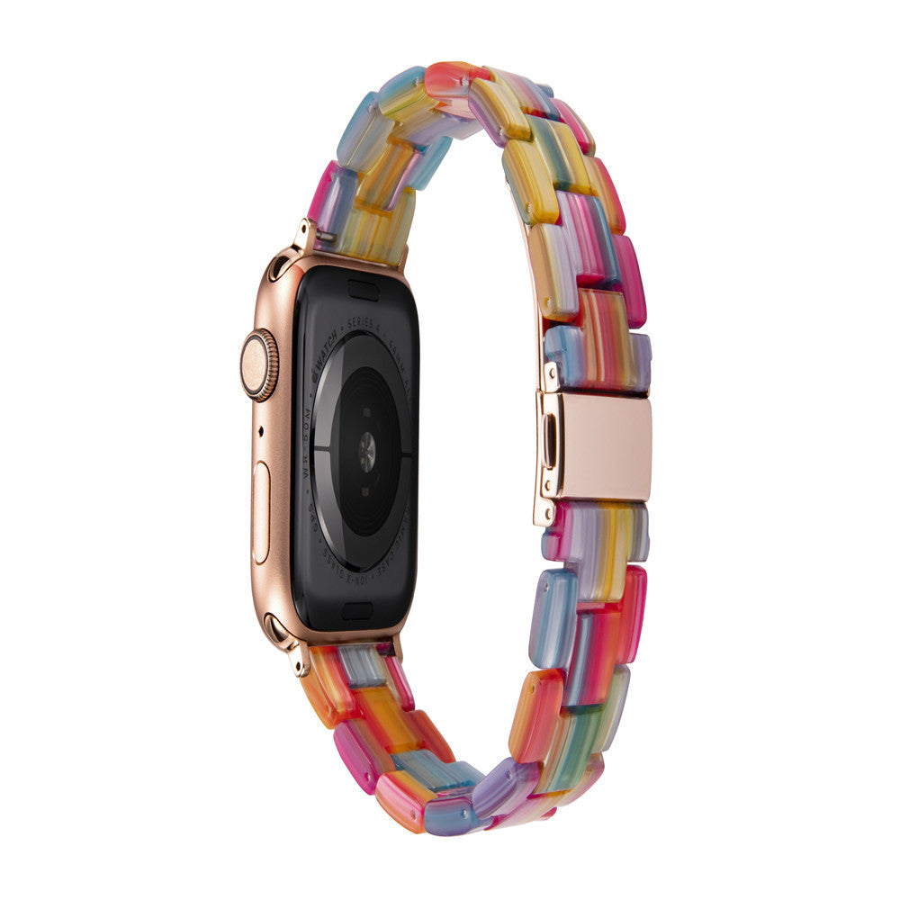 Resin Strap for Apple Watch Series 7 6 5 4 3 38/40mm 42/44mm 18 Colours Trend