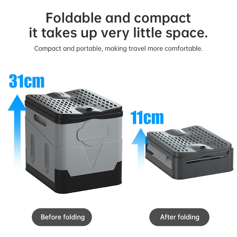 Portable Folding Camping Toilet Seat Lid Easy Setup Compact Durable Lightweight