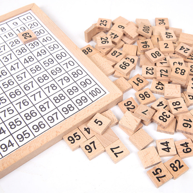 Montessori 1-100 Number Board Kids Math Puzzle Educational Learning Toy