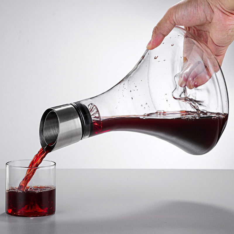 1000ml High Borosilicate Glass Wine Decanter with Seamless Integrated Aerator